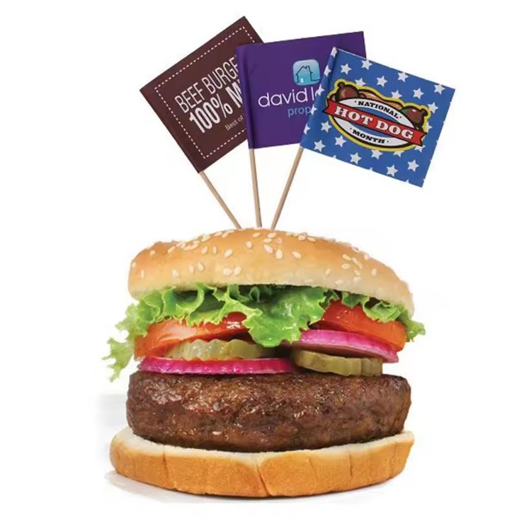 3、Printed Promotional Flag Toothpick
